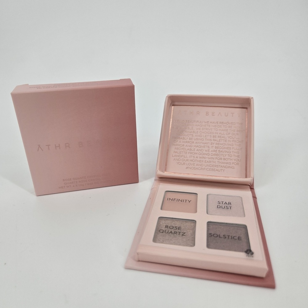 ATHR Beauty Rose Quartz Crystal Eyeshadow Quad‎ Cruelty Free New In Box